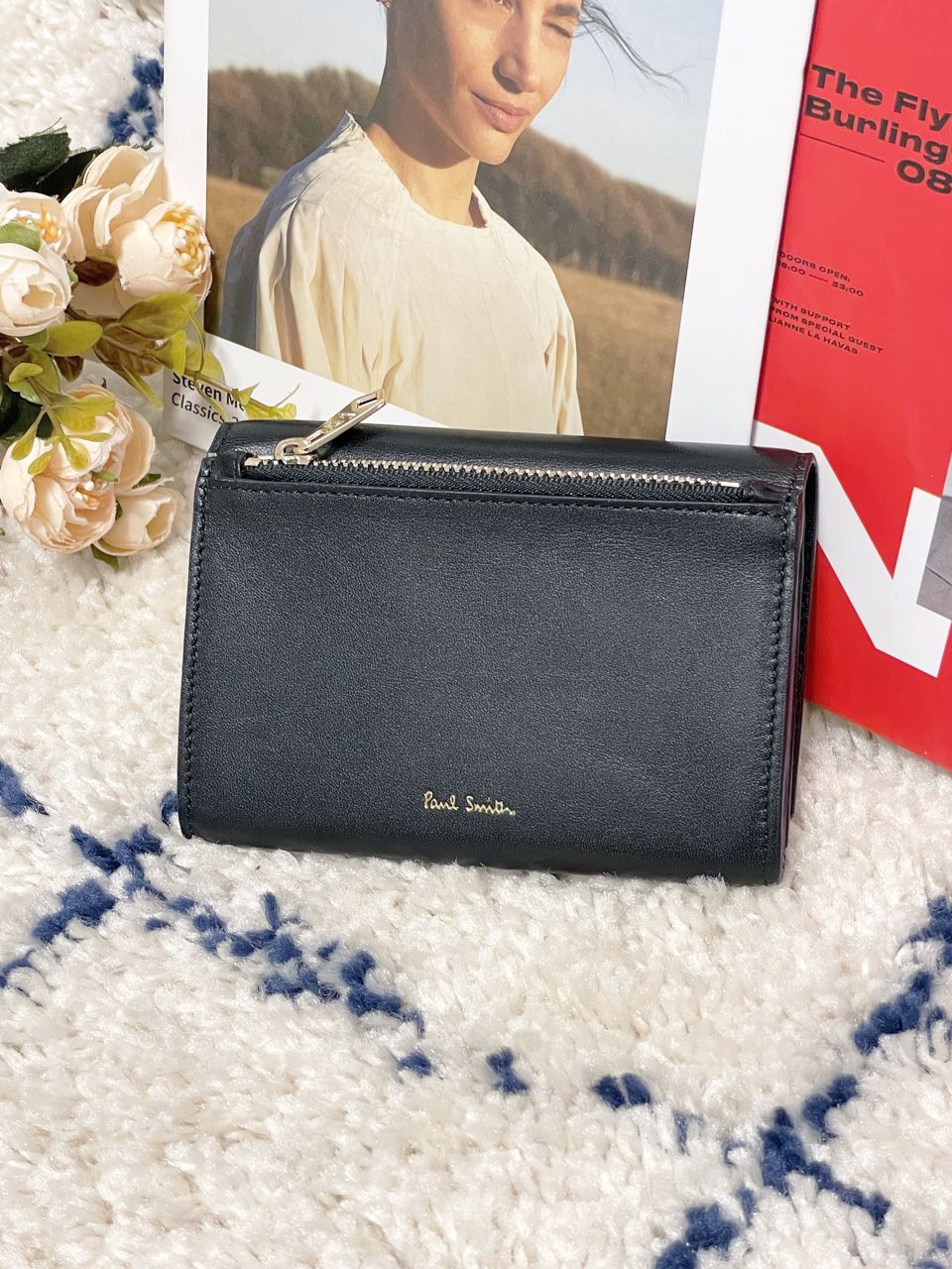 폴스미스 지퍼 플랩 코인 카드지갑 블랙 W1A6097 | 크로켓