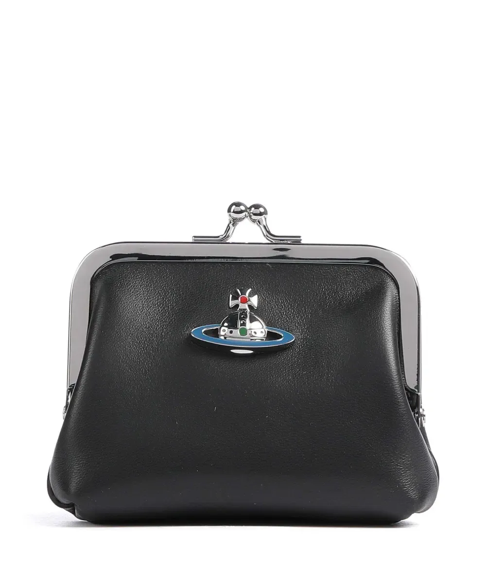 비비안웨스트우드 프레임 코인 펄스 지갑 블랙 나파 레더 | 크로켓