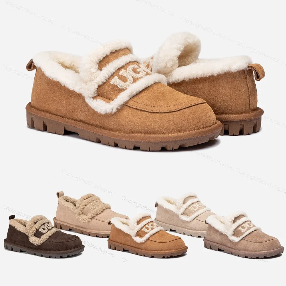 Ugg モカシンオーストラリアンオズウェアバイオレットシアリング