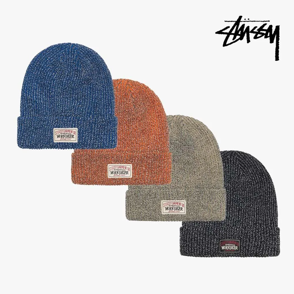 스투시 비니 커프 리플렉티브 얀 로얄 오렌지 카키 블랙 4컬러