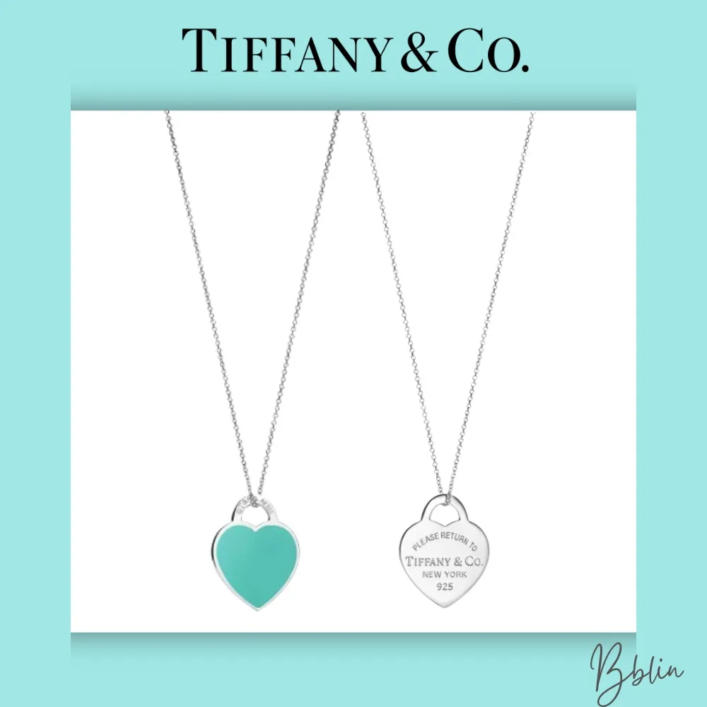 티파니앤코 리턴 투 티파니 하트 블루 테그 참 16인치 실버 체인 목걸이 생일 선물 Small Heart Tag Pendant | 크로켓