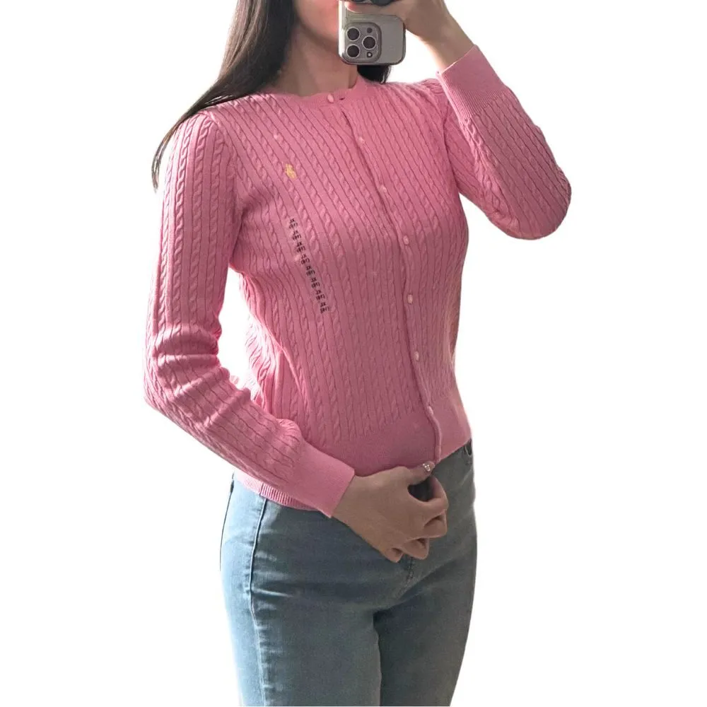 폴로 랄프로렌 걸즈 미니 케이블 꽈배기 가디건 3색상 여성 봄 가디건