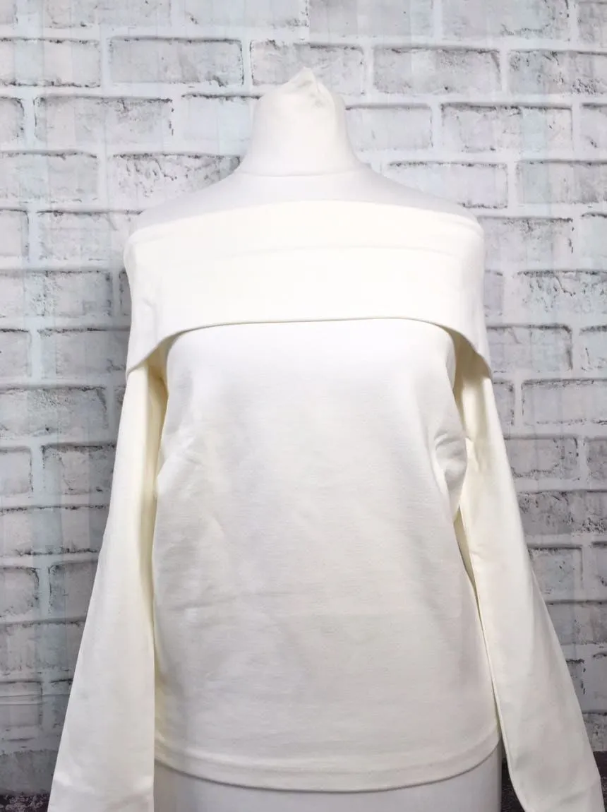 앤아더스토리즈 오프 숄더 여성 티셔츠 화이트 CS32A