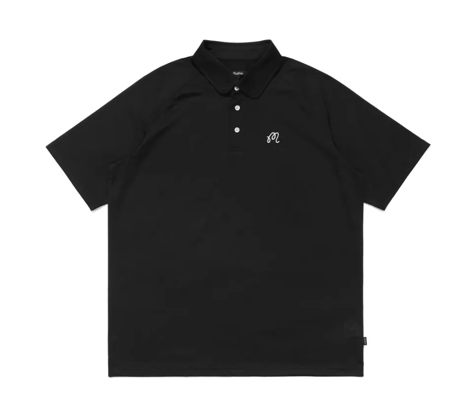 [말본] 골프 블랙버드 폴로 티셔츠 LA MAR BLACKBIRD POLO BLACK / WHITE -M-7991