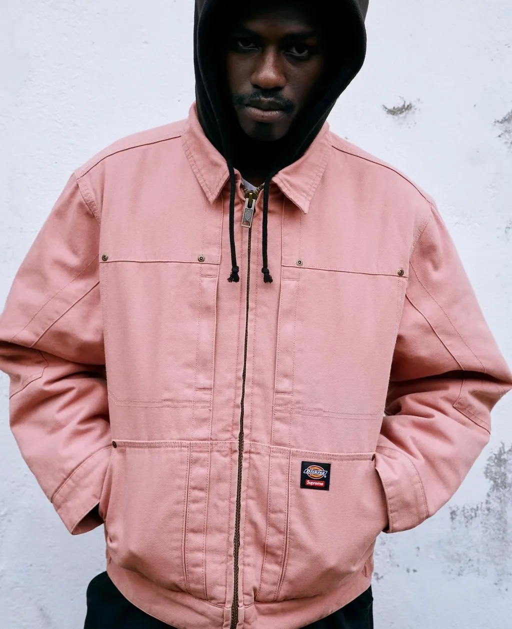 シュプリーム×ディッキーズ Work Jacket Dusty Pink Buy Supreme x Dickies Hooded Work Jacket 'Pink' - FW24J89