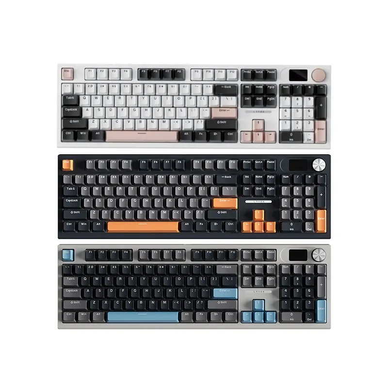 LANGTU LT104 무선 키보드 RGB라이트 PBT재질 LED 스크린 전키 핫스왑 지원 | 크로켓