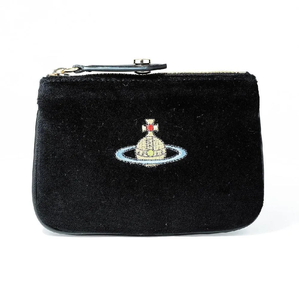 비비안웨스트우드 지갑 벨벳 ORB 자수 동전지갑 카드지갑 미니 파우치 코인 펄스 | 크로켓