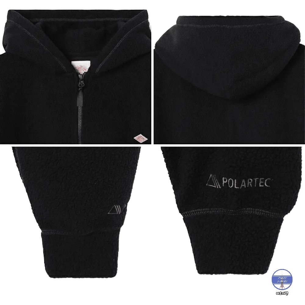 단톤 남성 후리스 집업 자켓 뽀글이 후드 블랙 그레이 아이보리 24FW DT-C0364 POL
