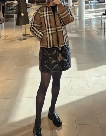 버버리 IVER 아이버 여성 리버시블 덕다운 체크 패딩 2색상 81052131 81052141 80911211