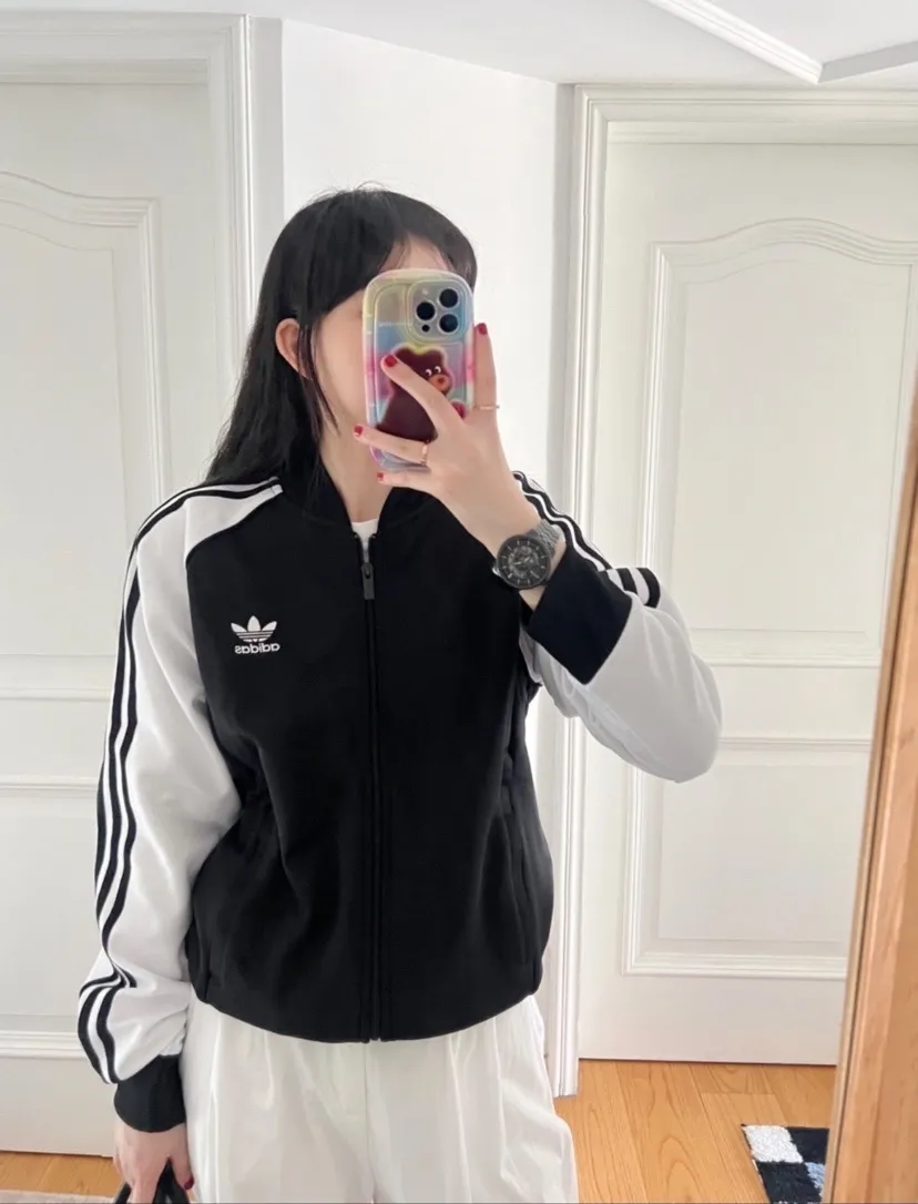 아디다스 아디컬러 클래식 SST 트랙 자켓 져지 자켓 블랙 IK7025
