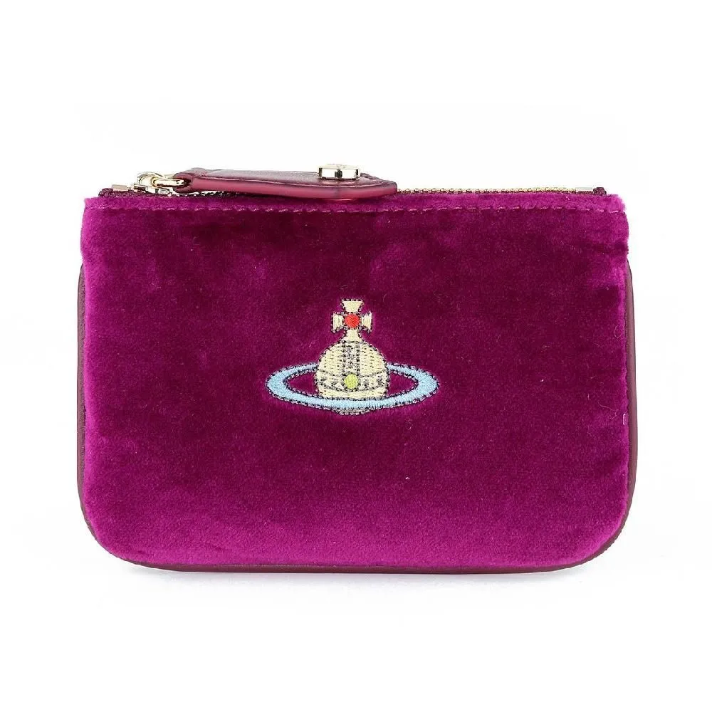 비비안웨스트우드 지갑 벨벳 ORB 자수 동전지갑 카드지갑 미니 파우치 코인 펄스 | 크로켓