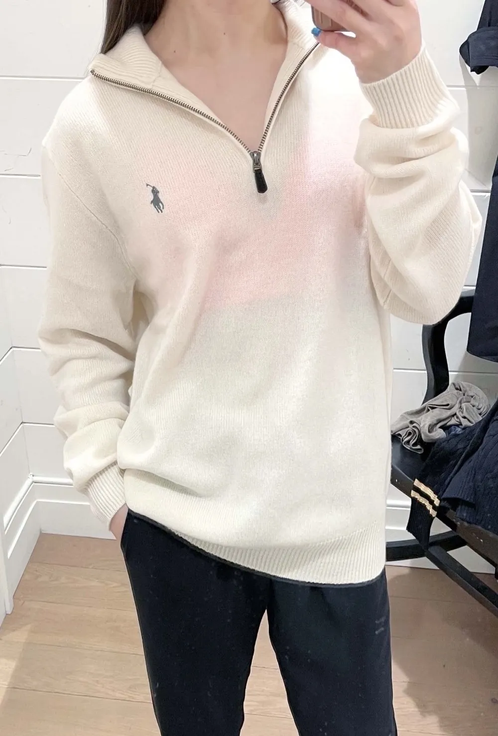 폴로랄프로렌 맨 울캐시미어 하프집업 반집업 카라넥 니트 남녀공용