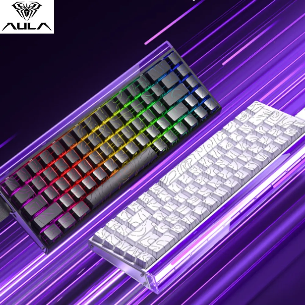 독거미 AULA HERO 68HE 마그네틱 유선 기계식 게이밍 키보드 RGB 8KHz RT0.01mm | 크로켓
