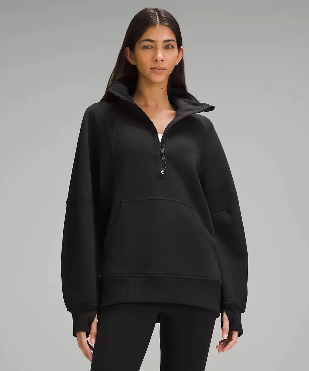 룰루레몬 스쿠바 오버사이즈 퍼넬넥 하프 집업 롱 Scuba Oversized