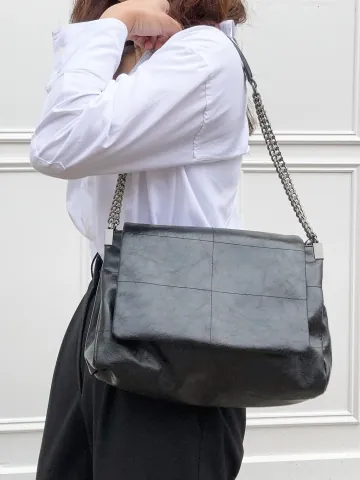 자라 유나백 락 플랩 숄더백 블랙 6360/615