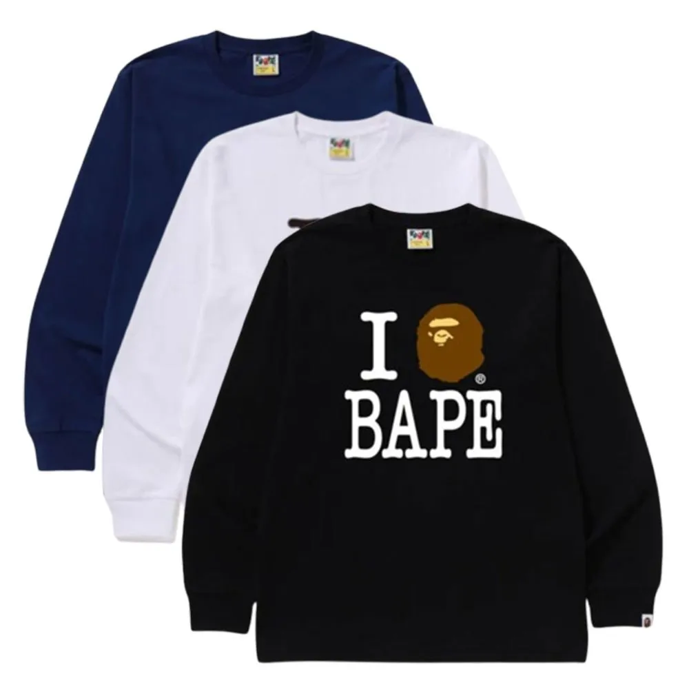 베이프 아이러브베이프 롱슬리브 티셔츠 3컬러 1K80111022 | 크로켓