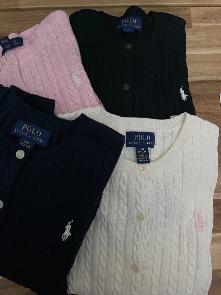 폴로랄프로렌 걸즈 꽈배기 가디건  [L/XL]