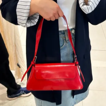 자라 미니멀 플랩 숄더백 레드 [오타니 부인 다나카 마미코 가방 / 최화정 가방]