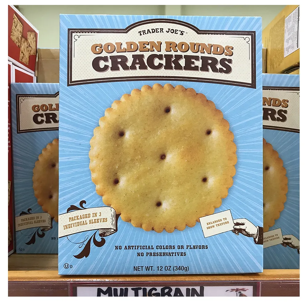 트레이더 조 골든 라운드 크래커 340g 3팩 Trader Joe's Golden Rounds Crackers 12oz(340g ...