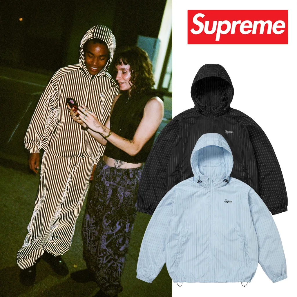 슈프림 리플렉티브 핀스트라이프 트랙 자켓 FW24