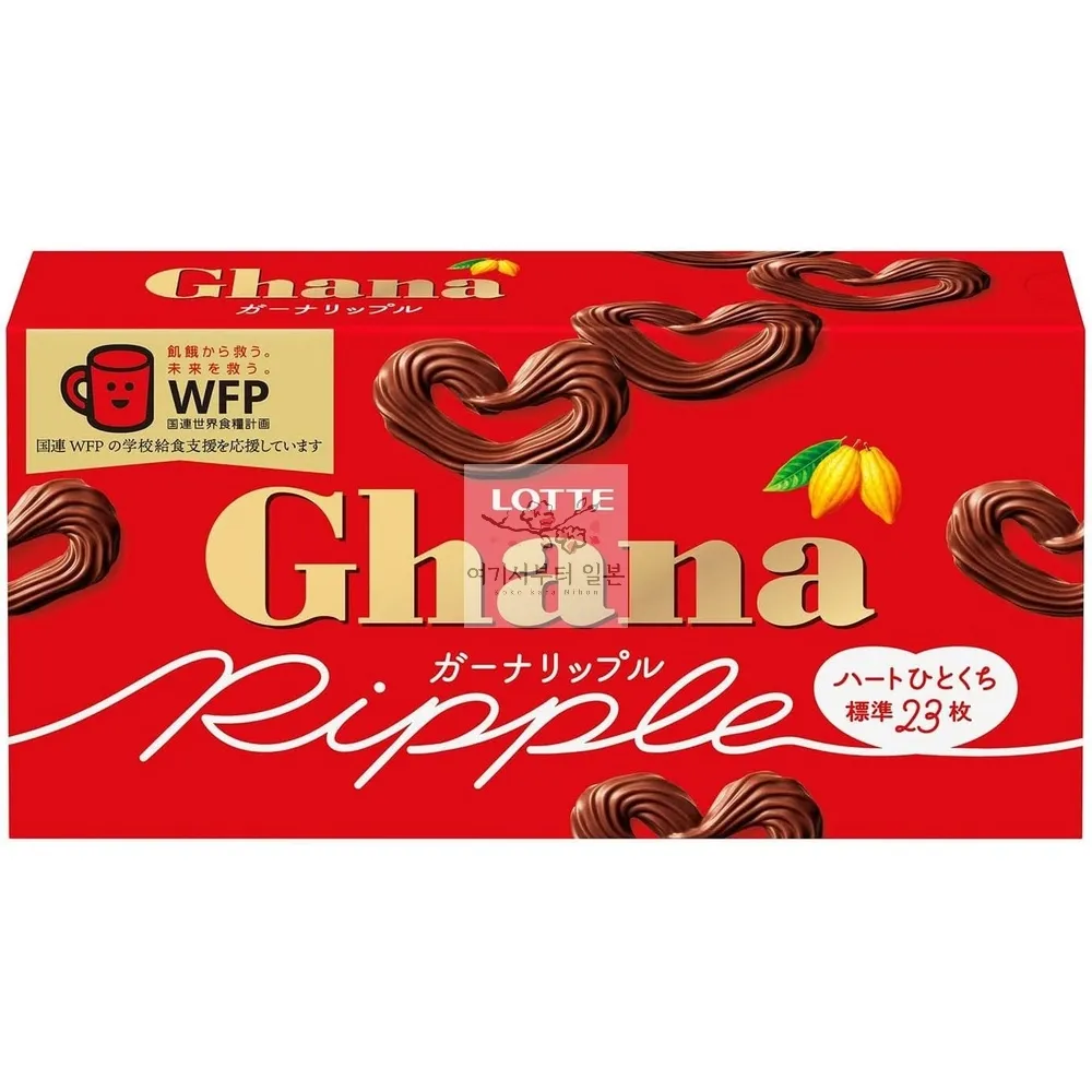 일본 롯데 가나 리플 58g 10개입 일본초콜릿 | 크로켓