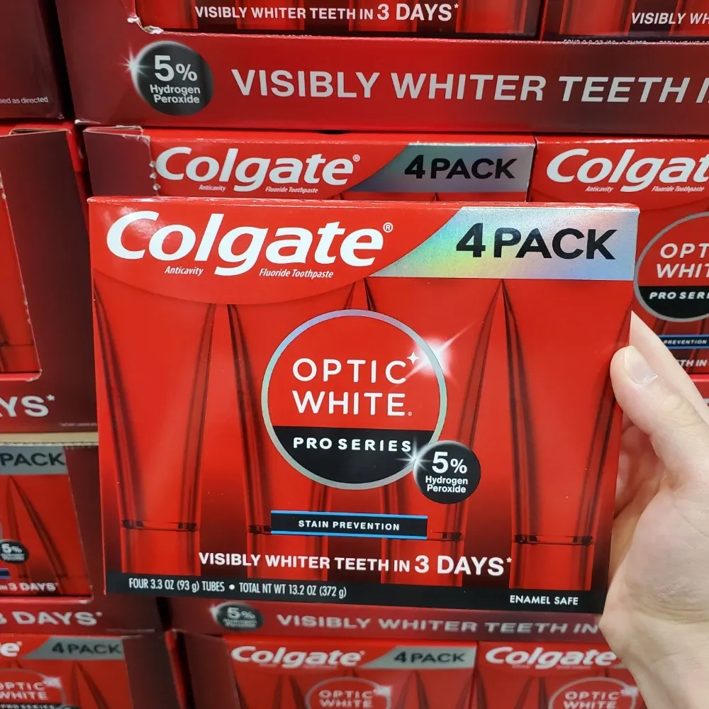 콜게이트 옵틱 화이트 프로 시리즈 화이트닝 미백 치약 93g 4팩 | 크로켓