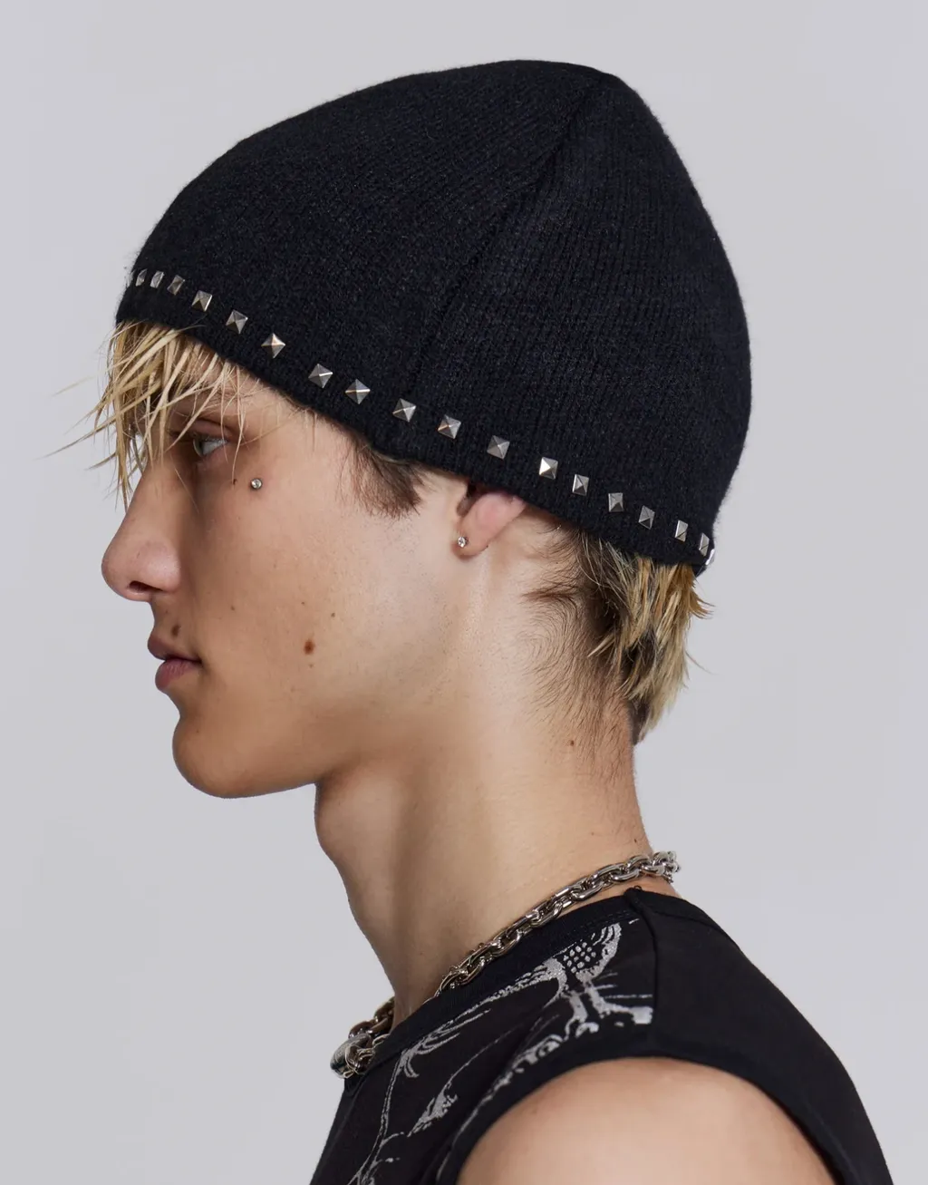 제이디드런던 스터드 비니 모자 Jaded London Stud Beanie