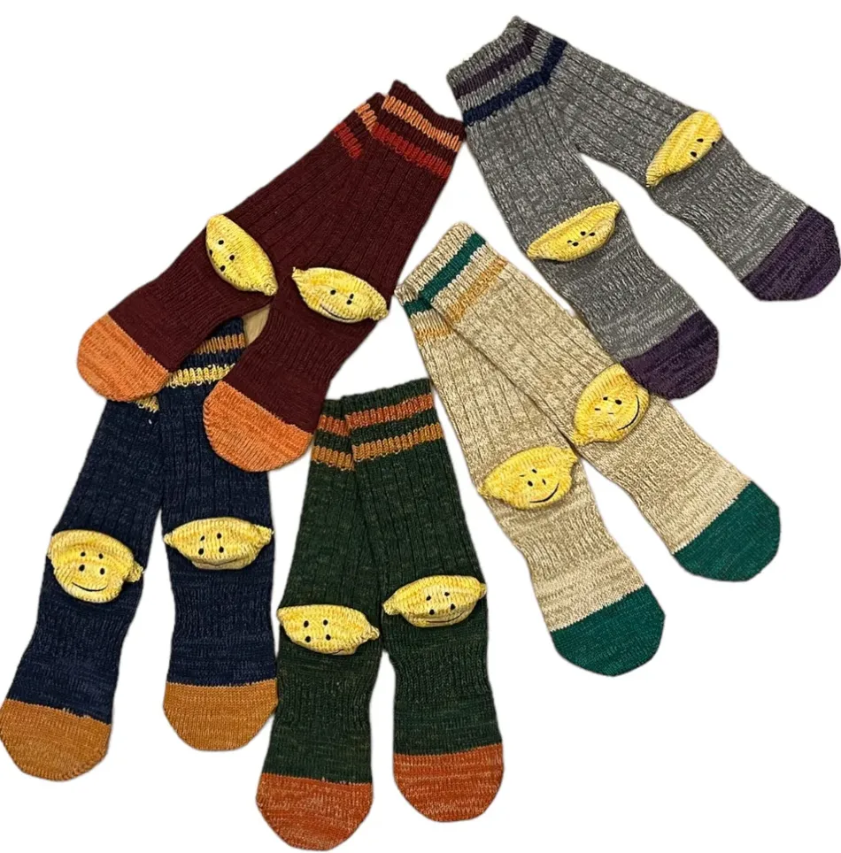 캐피탈 양말 KAPITAL 60 Yarns Grandrelle Ivy Rainbowy Happy Heel-Hold Socks | 크로켓
