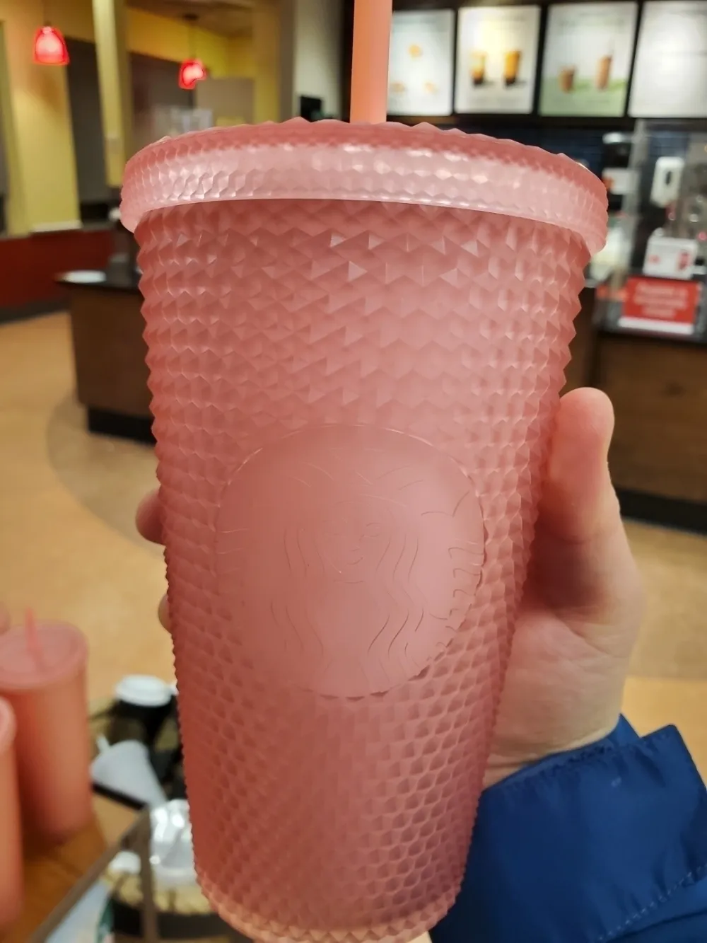 Starbucks NA Acupressure Cold Cup Pink/Green 473ml w/ Straw (Grande) |  Croket
