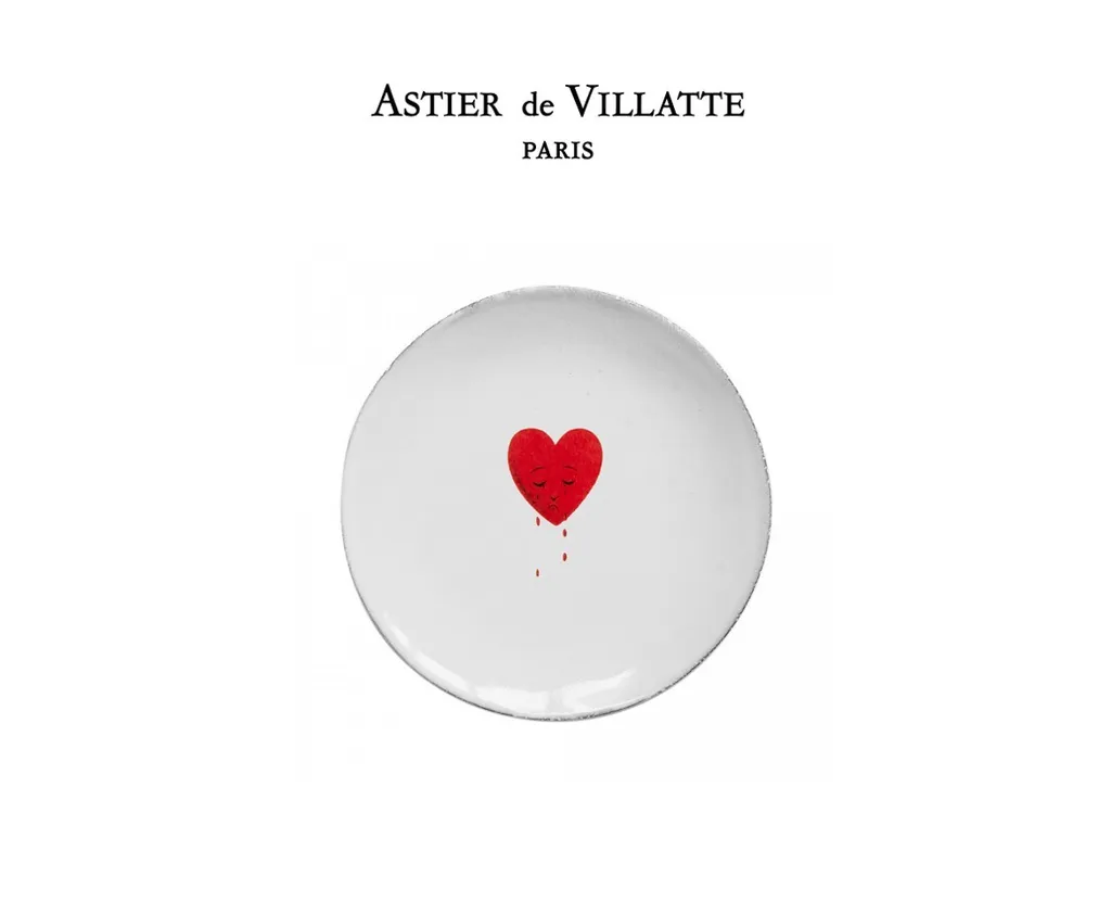 [해외] 아스띠에드빌라트 (Astier de Villatte) Crying Heart Saucer [관부가세포함]