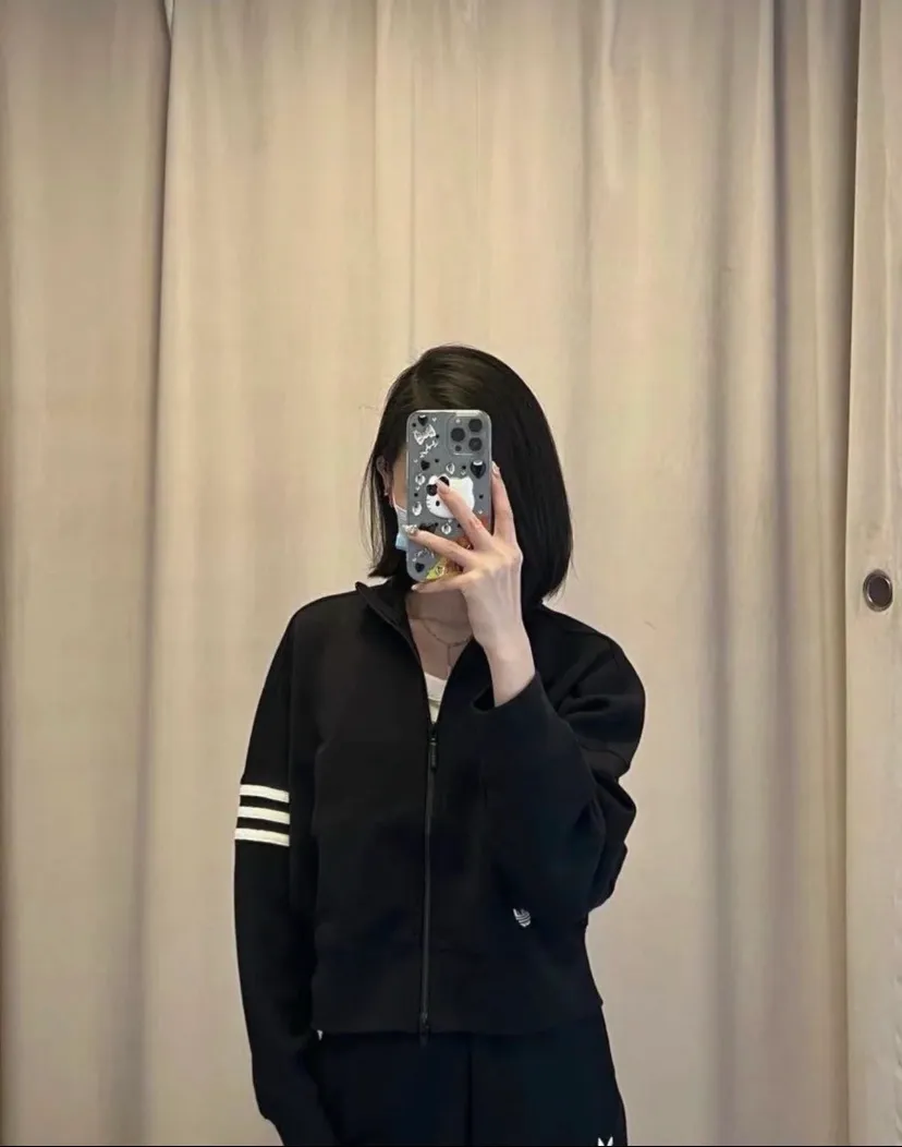 아디다스 W 아디컬러 뉴클래식 져지 트랙자켓 블랙 IB7317