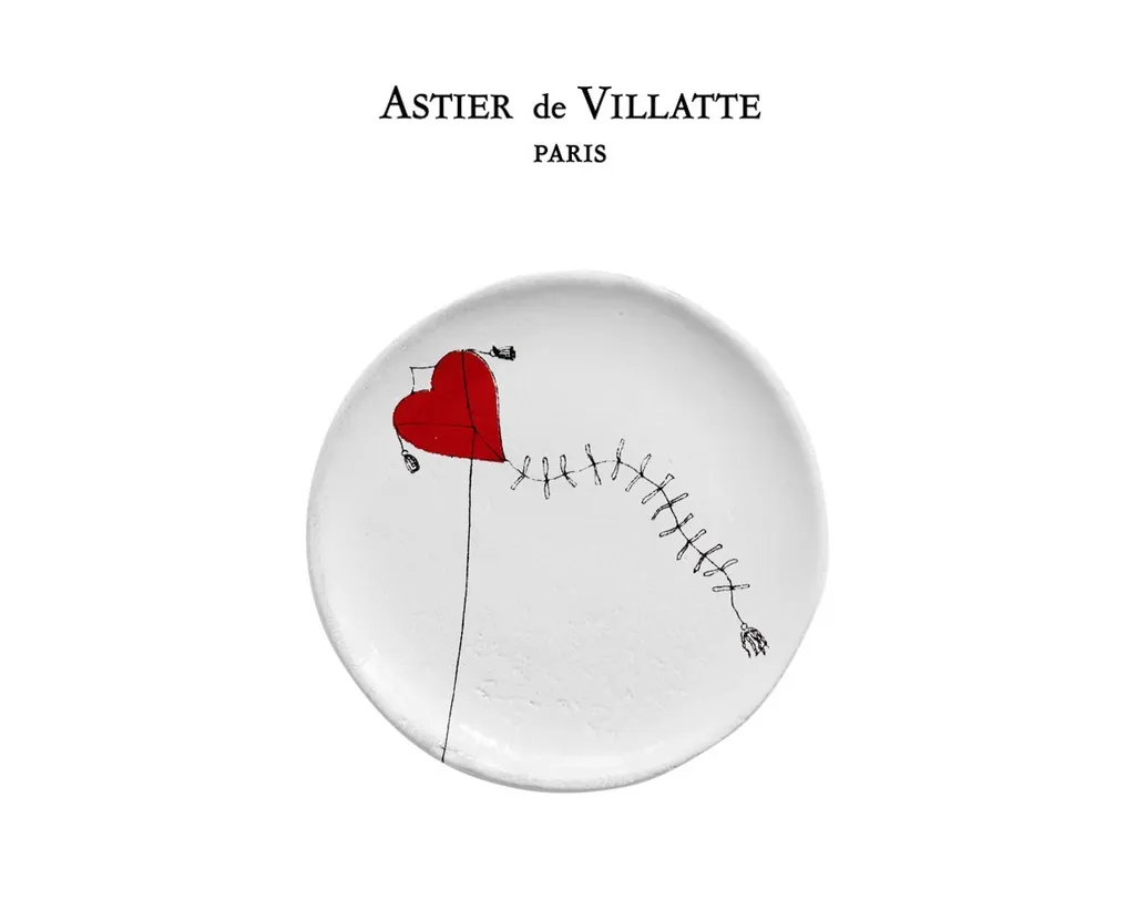 [해외] 아스띠에드빌라트 (Astier de Villatte) Heart Kite Small Dish [관부가세포함]