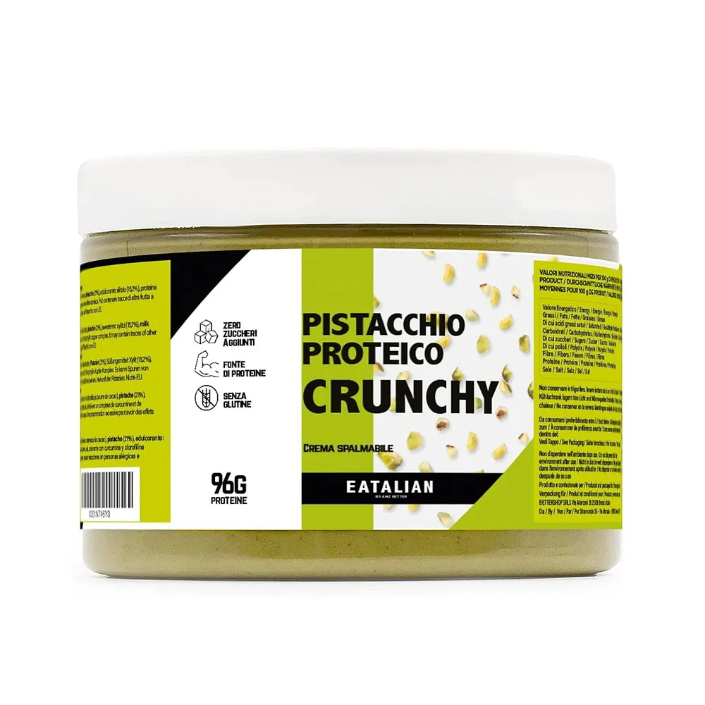 EATALIAN 프로틴 크런치 피스타치오 스프레드 크림 500g EATALIAN by AMZ BETTER Spreadable Crunchy