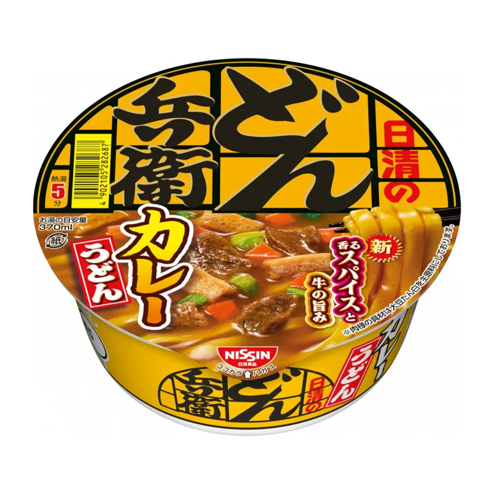 NISSIN 닛신 돈베이 고기 카레 우동 라면 86g 일본 컵라면