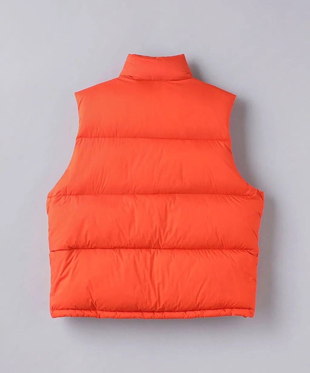 auralee NYLON RIPSTOP DOWN VEST オレンジ 5 Namu Shop - Auralee Super Light Nylon Ripstop Down Vest - Orange