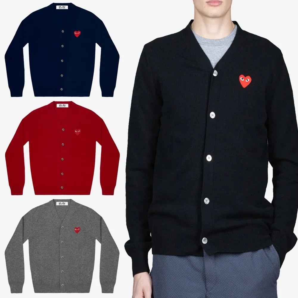 꼼데가르송 남성 가디건 레드와펜 4컬러