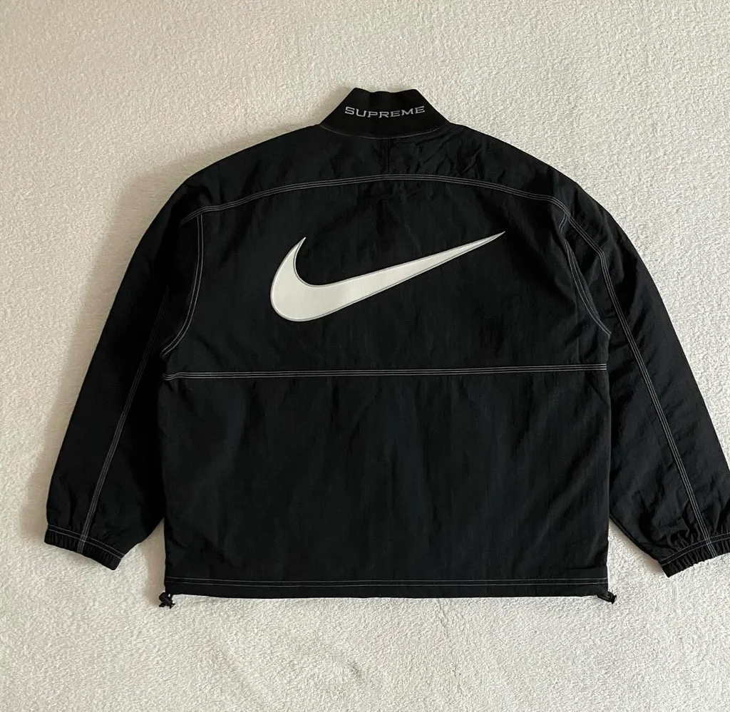 【Nike x Supreme】Ripstop Pullover Black FQ0340-010 Supreme Nike Ripstop Pullover Black | eBay