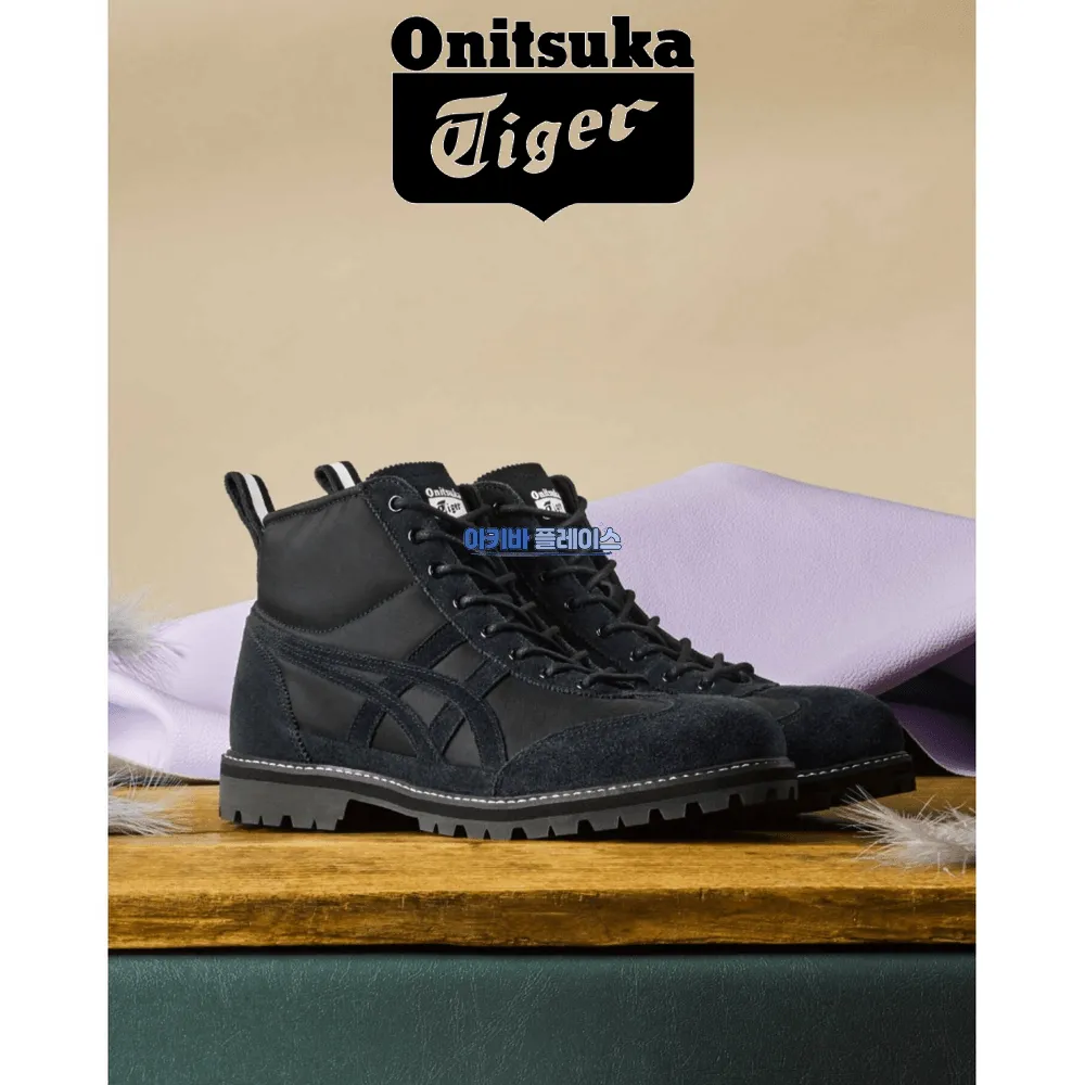 오니츠카타이거 멕시코 린칸 MEXICO RINKAN 남녀 공용 스니커즈 부츠 블랙 1183B514