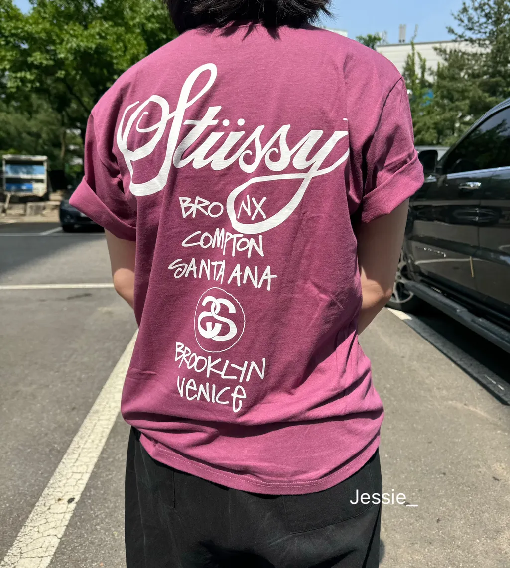 스투시 월드투어 티셔츠 베리 2024 Stussy World Tour T Shirt