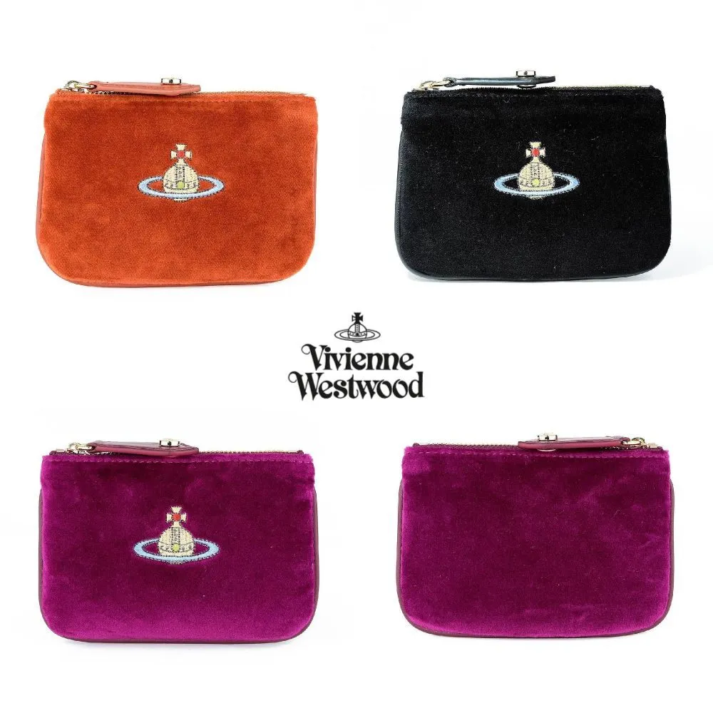 비비안웨스트우드 지갑 벨벳 ORB 자수 동전지갑 카드지갑 미니 파우치 코인 펄스 | 크로켓
