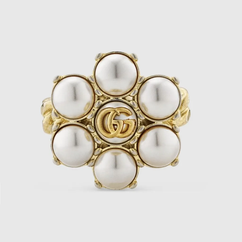 구찌 더블 G 펄 진주 반지 Gucci Pearl Double G ring | 상품 상세 | 크로켓
