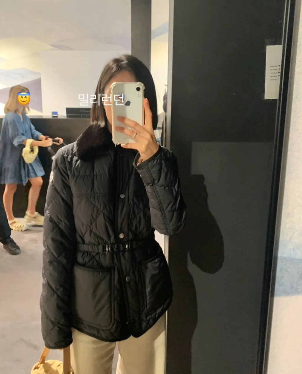 몽클레어 Cygne 시냐 경량 벨트 퀼팅자켓 블랙, 네이비블루 | 크로켓