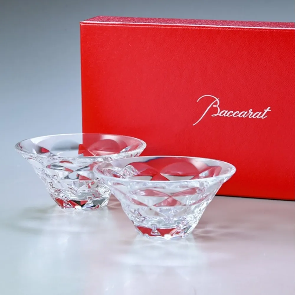 [해외] 바카라 바카랏 Baccarat 스윙 쿠펠 스몰 보울 2개세트 크리스탈 플레이트 2813979