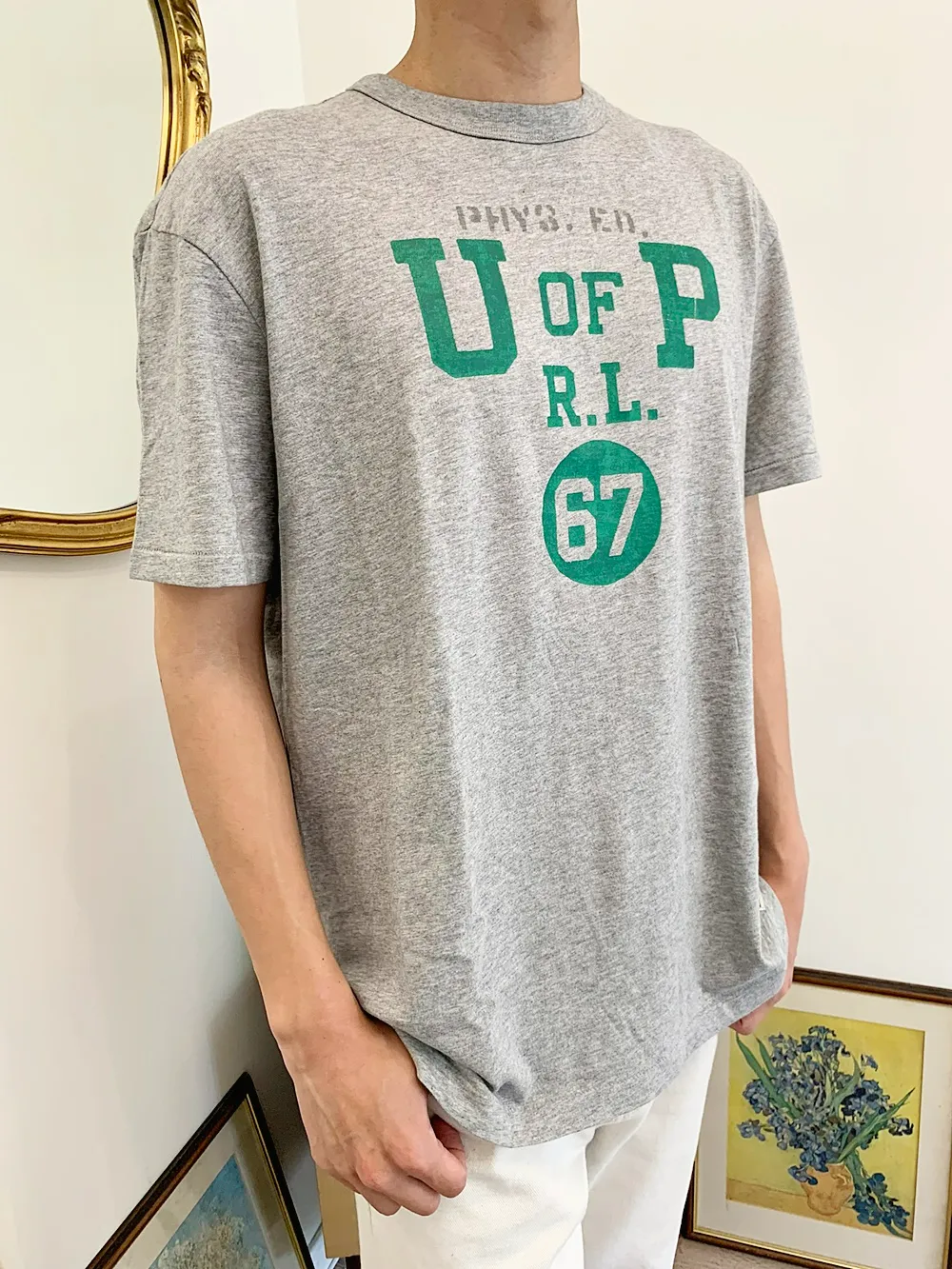 폴로 랄프로렌 UPRL 바시티 남성 라운드넥 반팔 티셔츠 710900079 | 크로켓