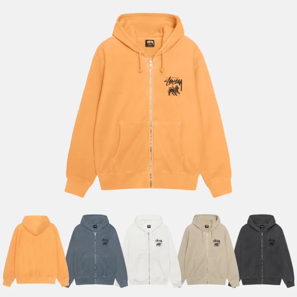 스투시 라스타 라이온 집업 후드티 안료 염색 긴팔티 5종 | 크로켓