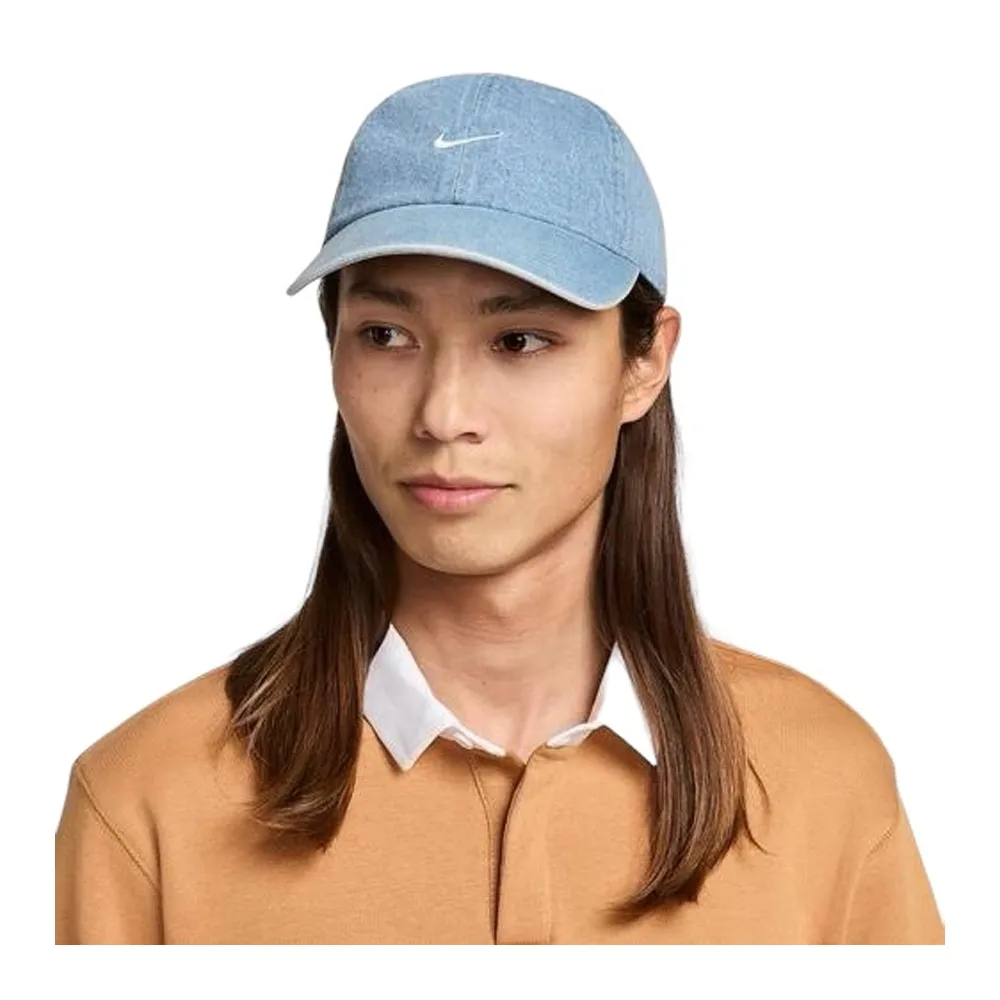 [해외] 나이키 스우시 데님 청모자 클럽 언스트럭처 볼캡 HF0383-429