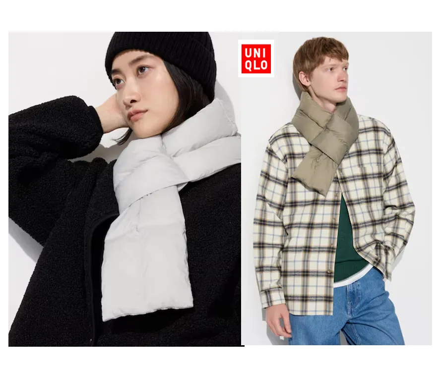 일본 유니클로 남여공용 히트텍 라이닝패딩머플러 470023