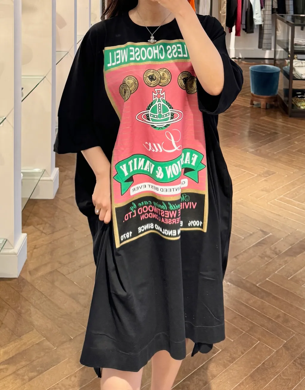 비비안웨스트우드 레드라벨 코인 프린트 원피스 | 크로켓