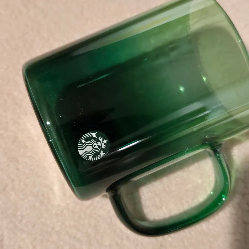 스타벅스 그린 샤인 옴브레 유리컵 355mL