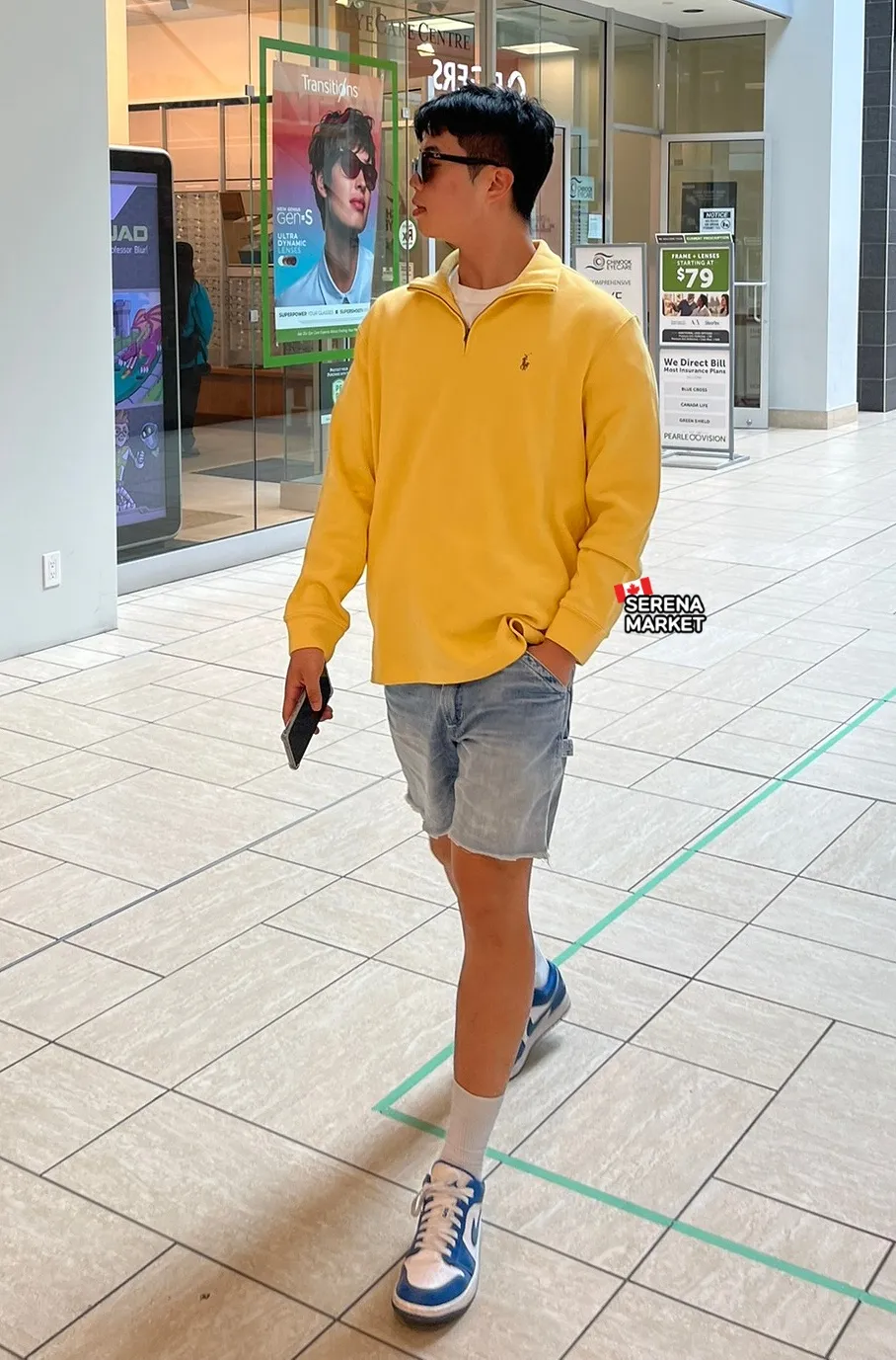 폴로랄프로렌 남녀공용 하프 반집업 코튼 니트 스웨터 레드 옐로우 버건디